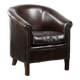 Fauteuil club en cuir noir avec un design élégant de style anglais.