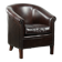 Fauteuil club en cuir noir avec un design élégant de style anglais.