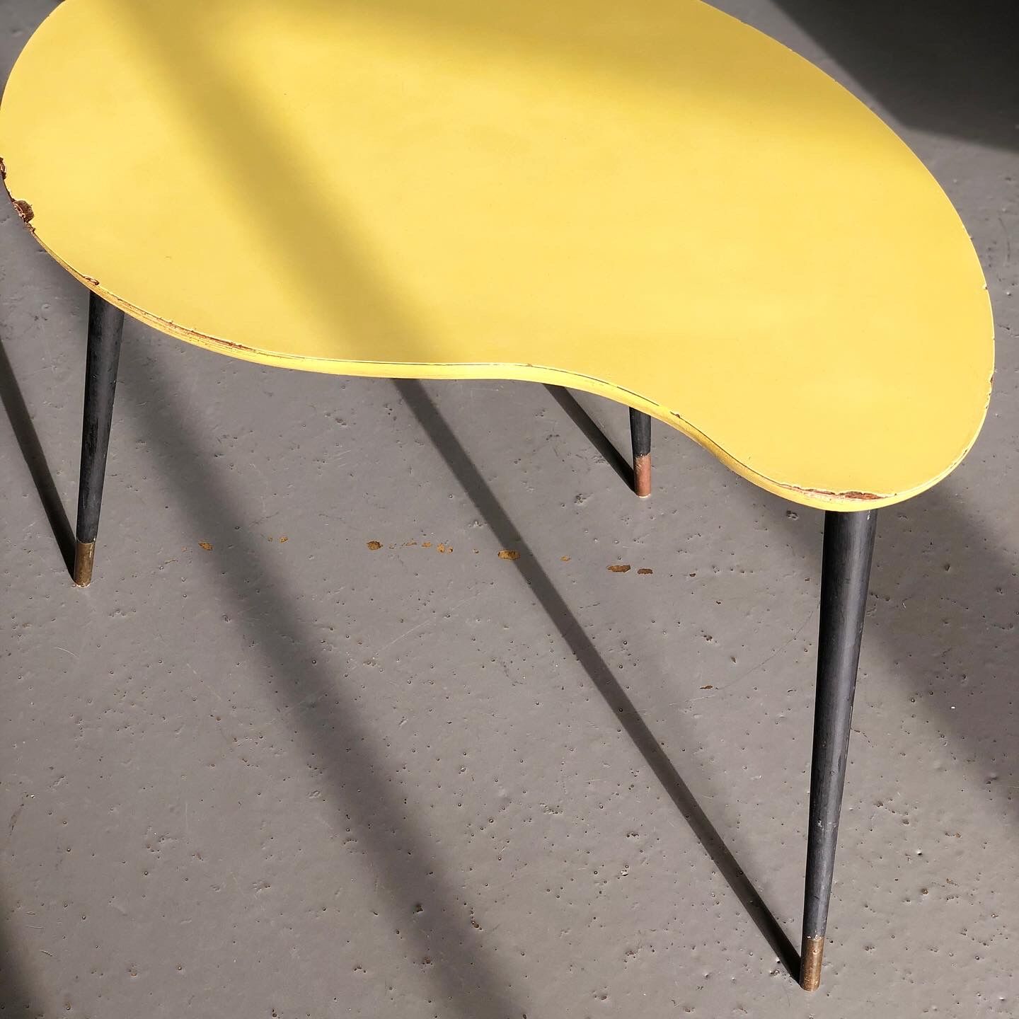Yellow bean coffee table