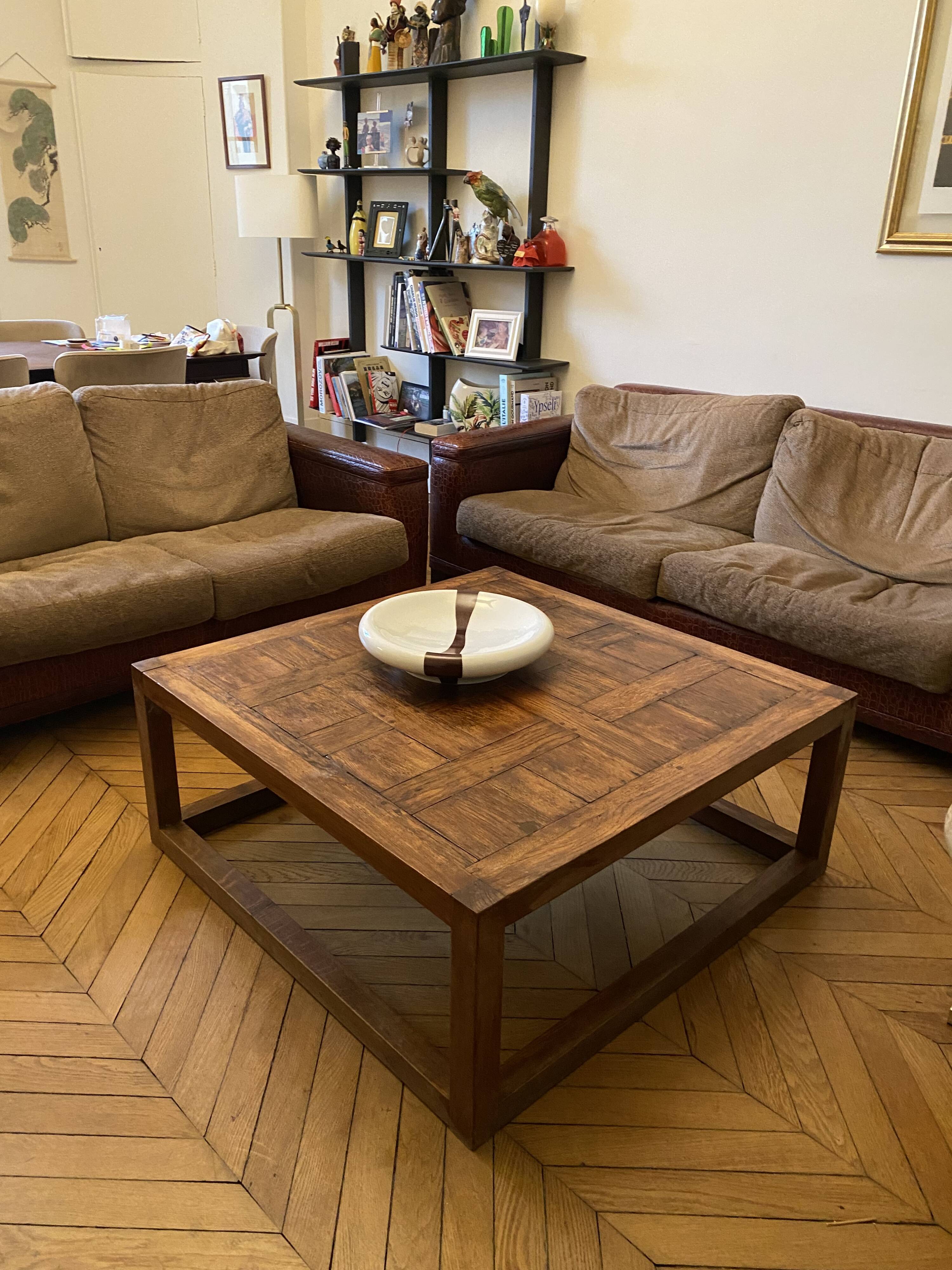 Versailles parquet wooden coffee table