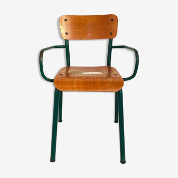 Green tube school chair