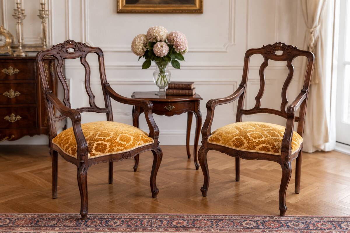 Pair of antique armchairs, France, circa 1900. After restoration.