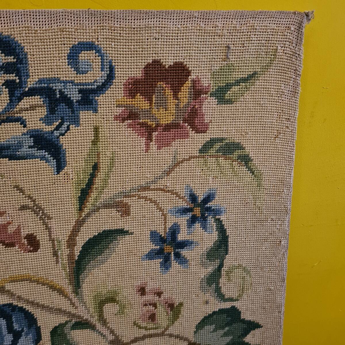 French Gros Point Embroidery on panel 19th Century