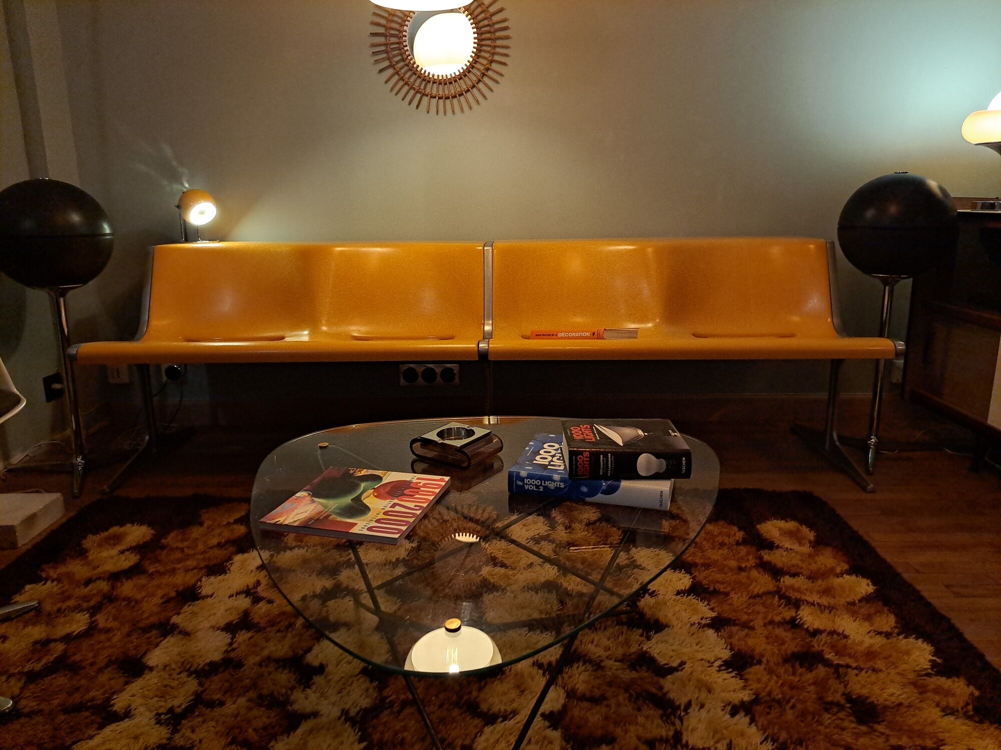 Friso Kramer 4-seater bench for Wilkhahan 60-70's
