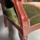 Antique mahogany wood upholstery armchair