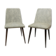 Lot de 2 chaise skaï blanc grisé