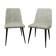 Lot de 2 chaise skaï blanc grisé