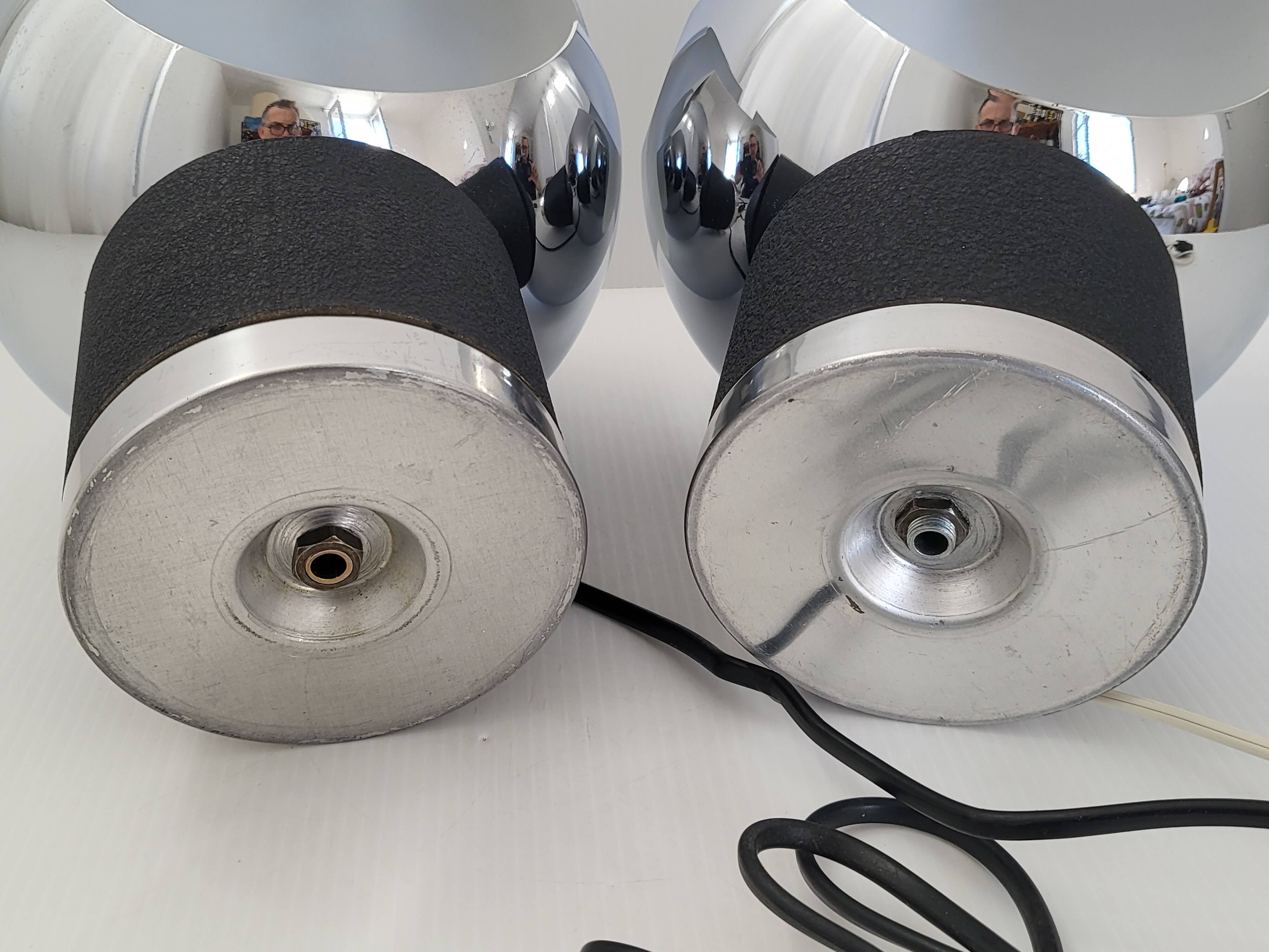 Pair of vintage 1960 space age lamps