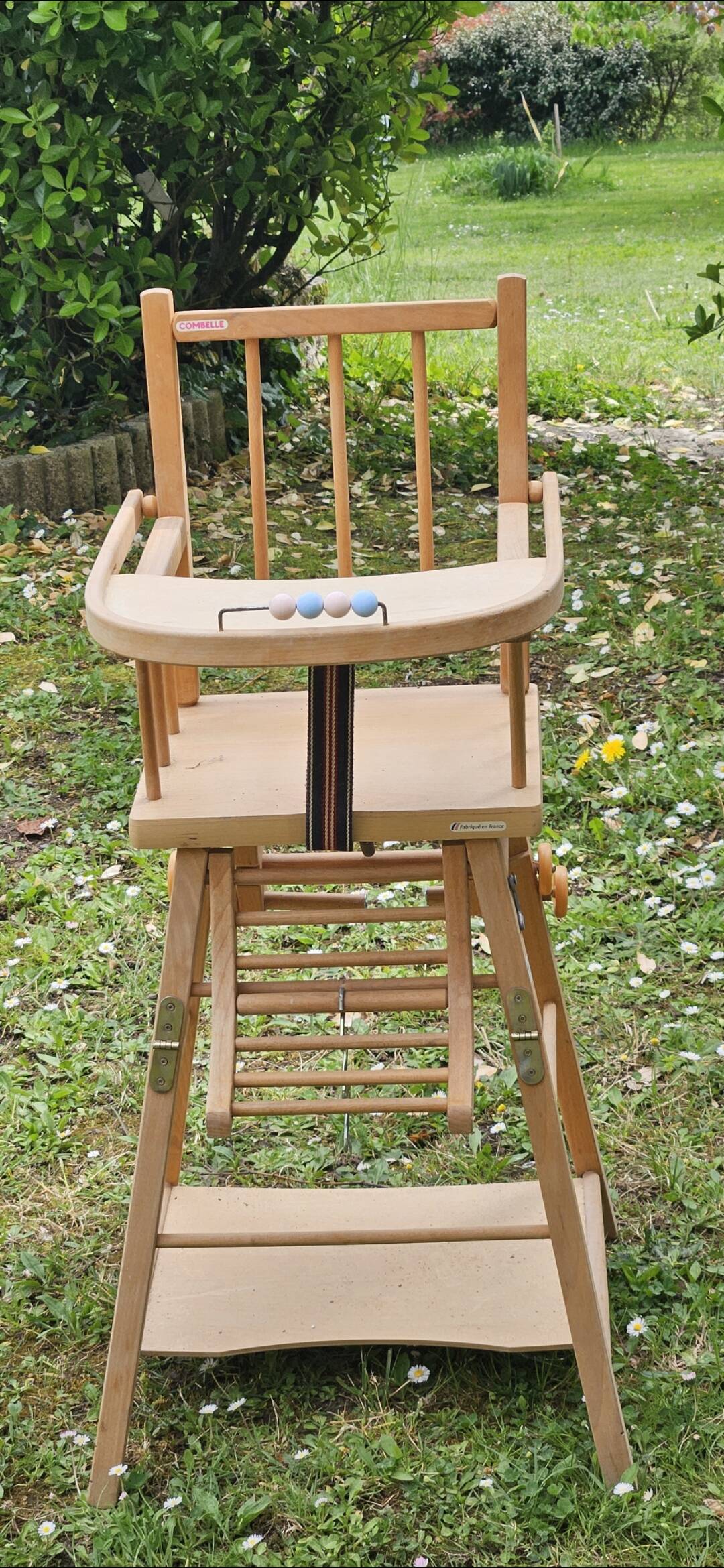 Vintage high chair for baby