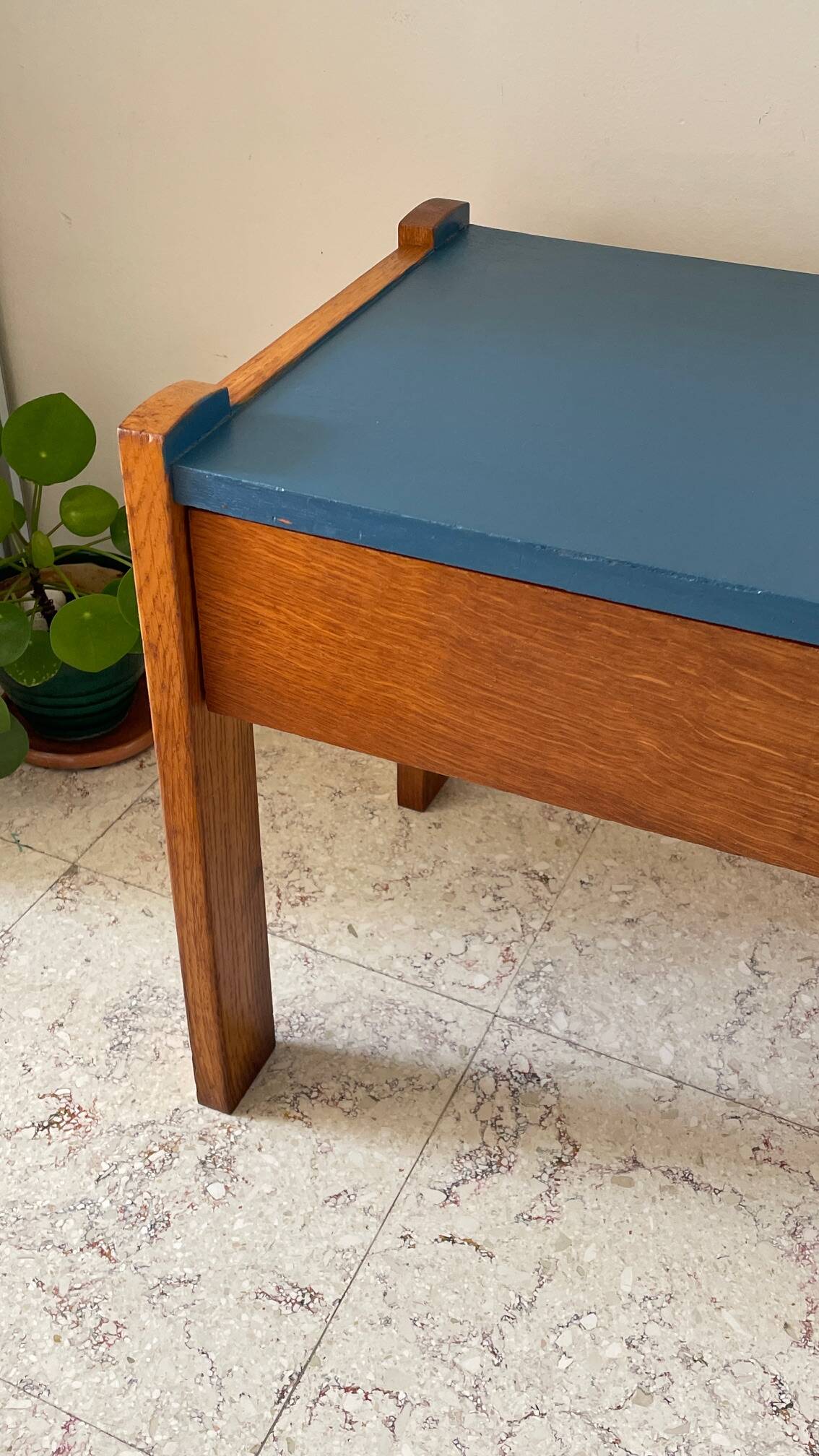 Vintage Scandinavian Cube Bedside Table