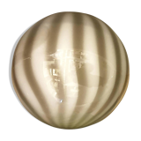 Italian Milky-White and Beige Murano Glass Swirlings Sphere Flush Mount