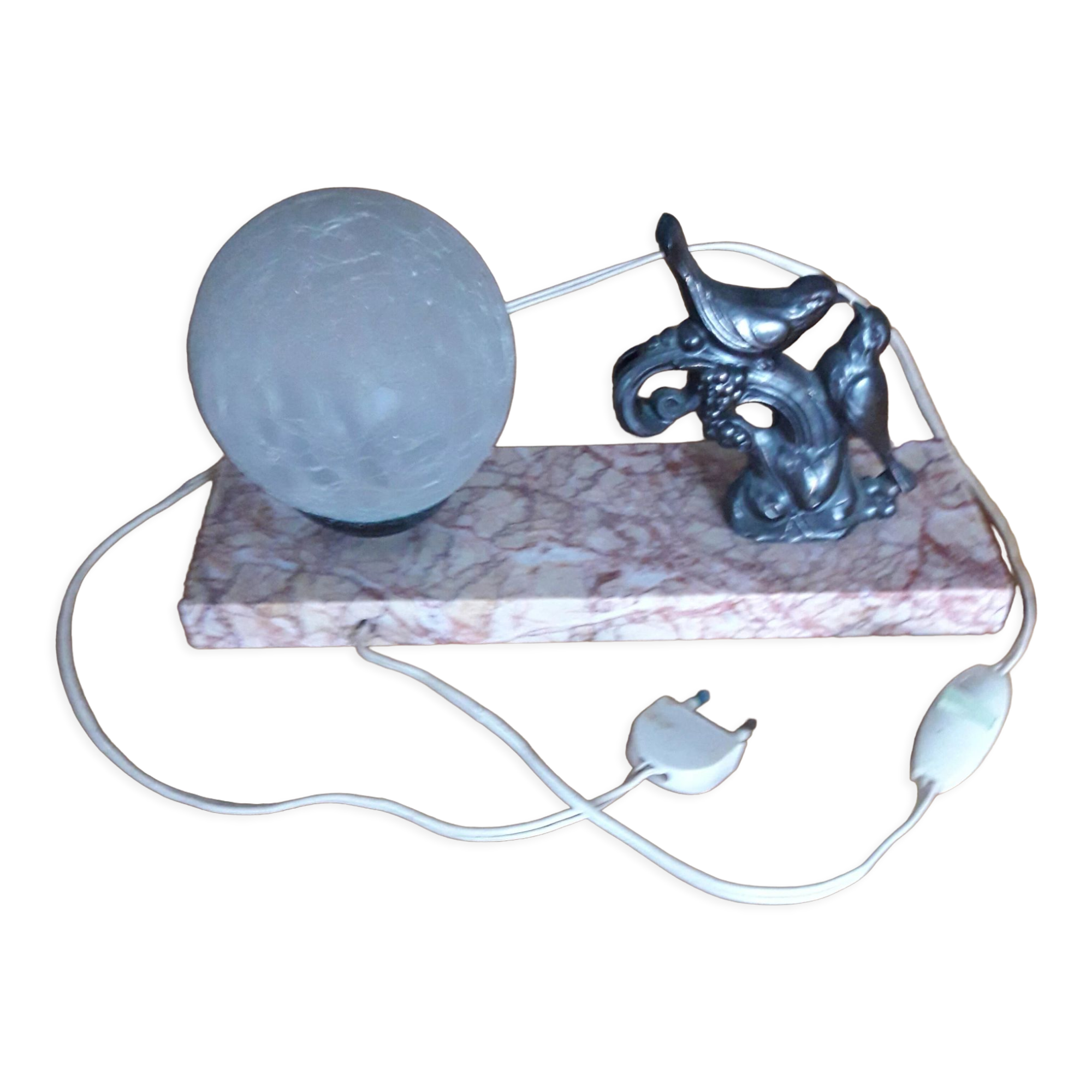 Art deco bedside night light lamp