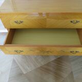 Vintage Louis XV style chest of drawers in citron wood veneer