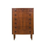 Walnut chest of drawers, Danish design, 1960s, production: Denmark