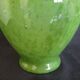Biot vase in mouth-blown glass, with bubbles, grass green color