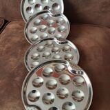 Set of 4 metal snail plates