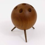 Chandelier Carl Aubock Ball Tripod in Walnut, Austria 1950s