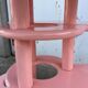 Mini bar dessert from the 80s, Memphis style, light pink lacquered wood.