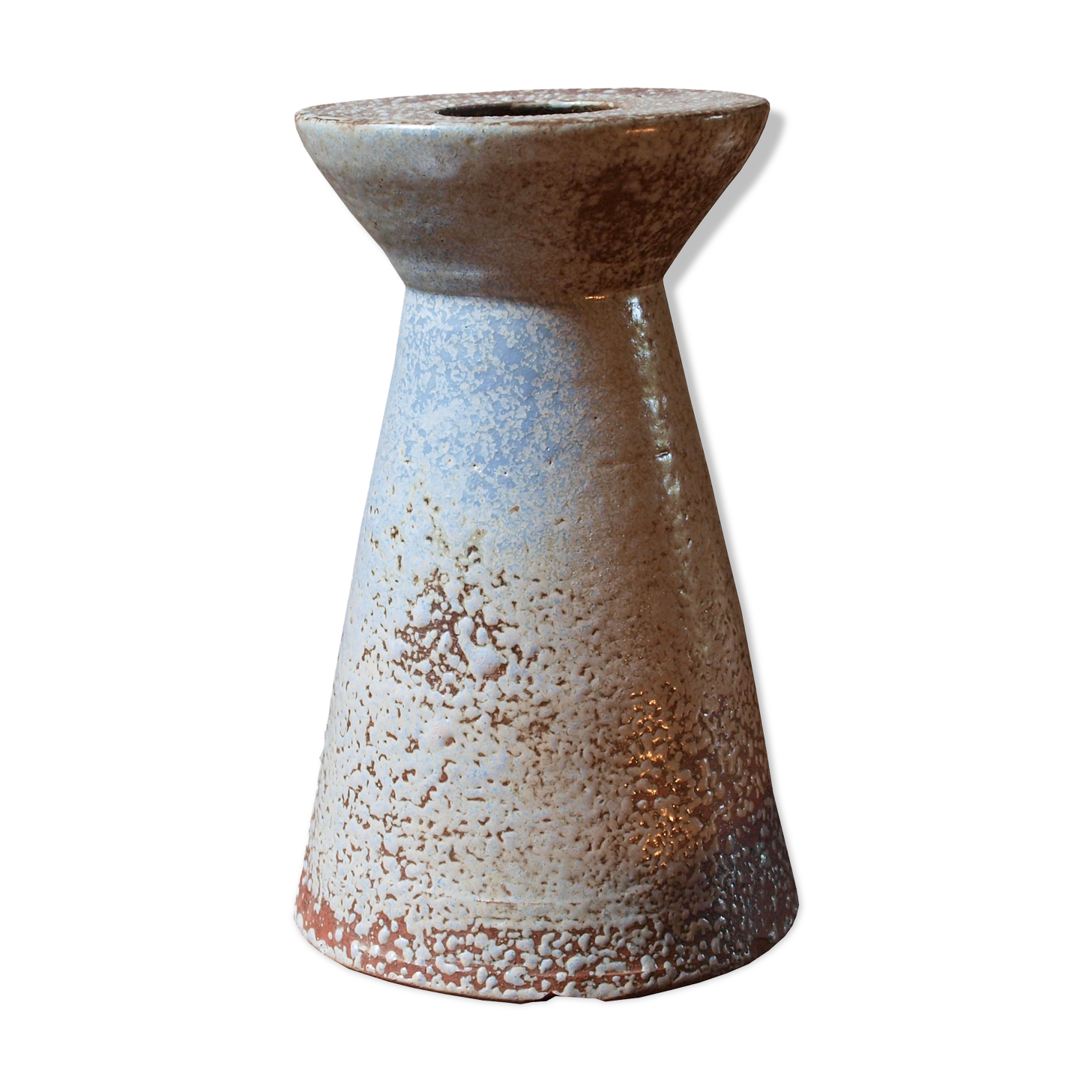 Brutalist diabolo vase by Joël Baudoin, 60s