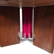 Dining table in walnut, laminate and steel by Silvio Coppola for Bernini, Italy.