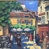 Tableau signé de Montmartre à Paris