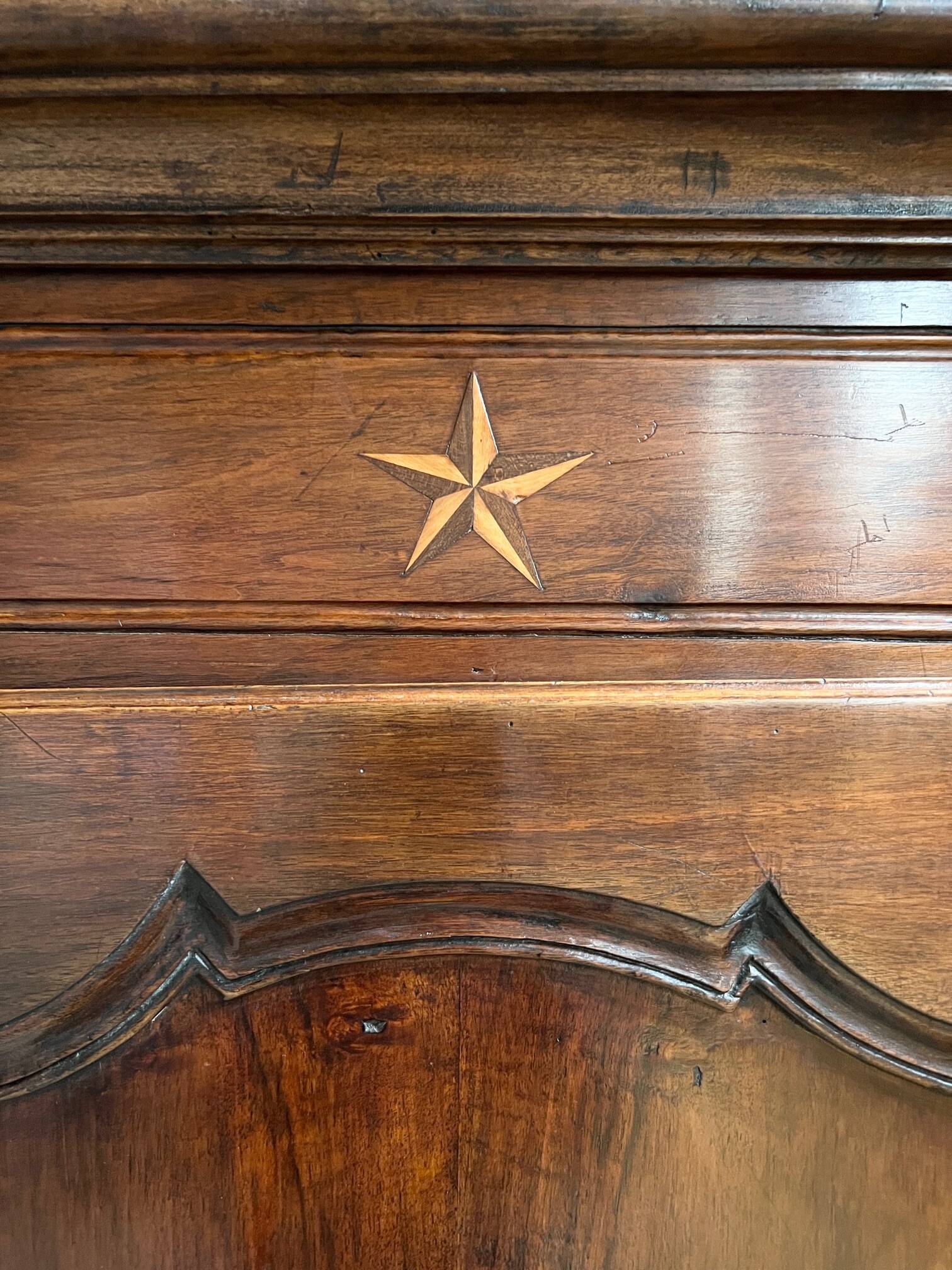 18th century walnut hosiery cabinet
