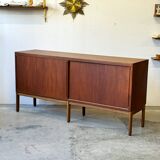 Teak Lowboard Chest of Drawers, Denmark 1960s/1970s, Mid-C, Vintage