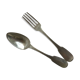 Covered solid silver single-flat punch big old warranty 1819-38