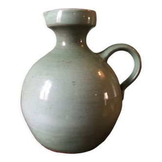 Glazed ceramic jug, signed
