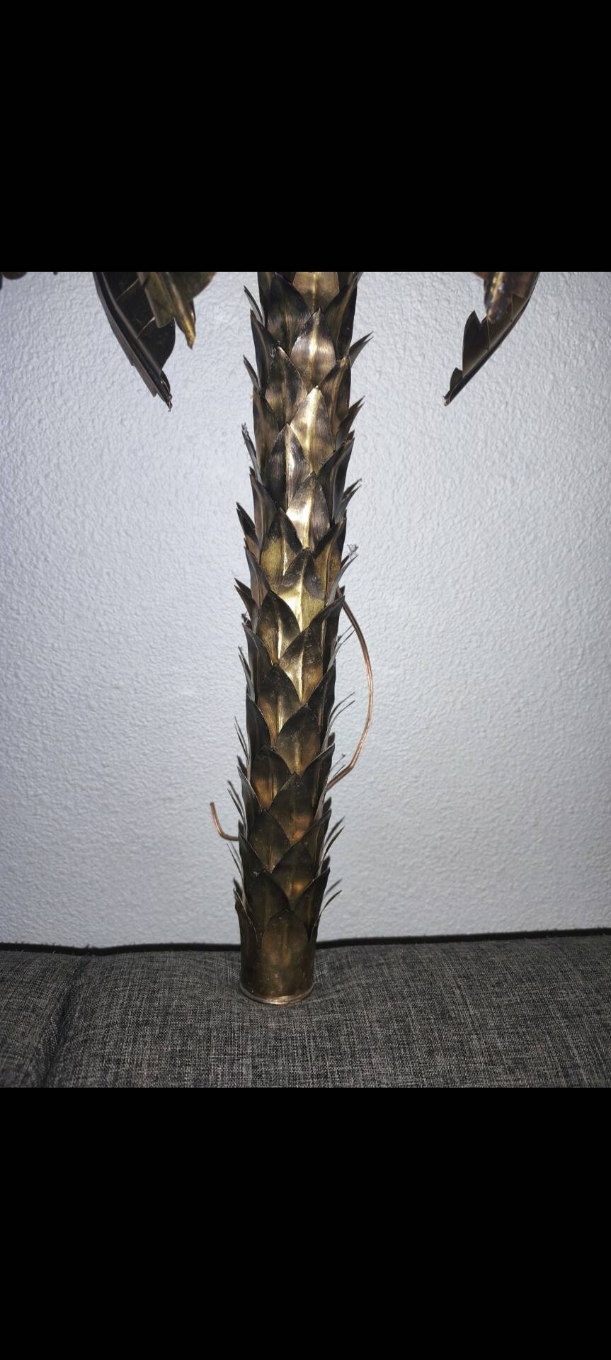 Palm tree brass wall lights