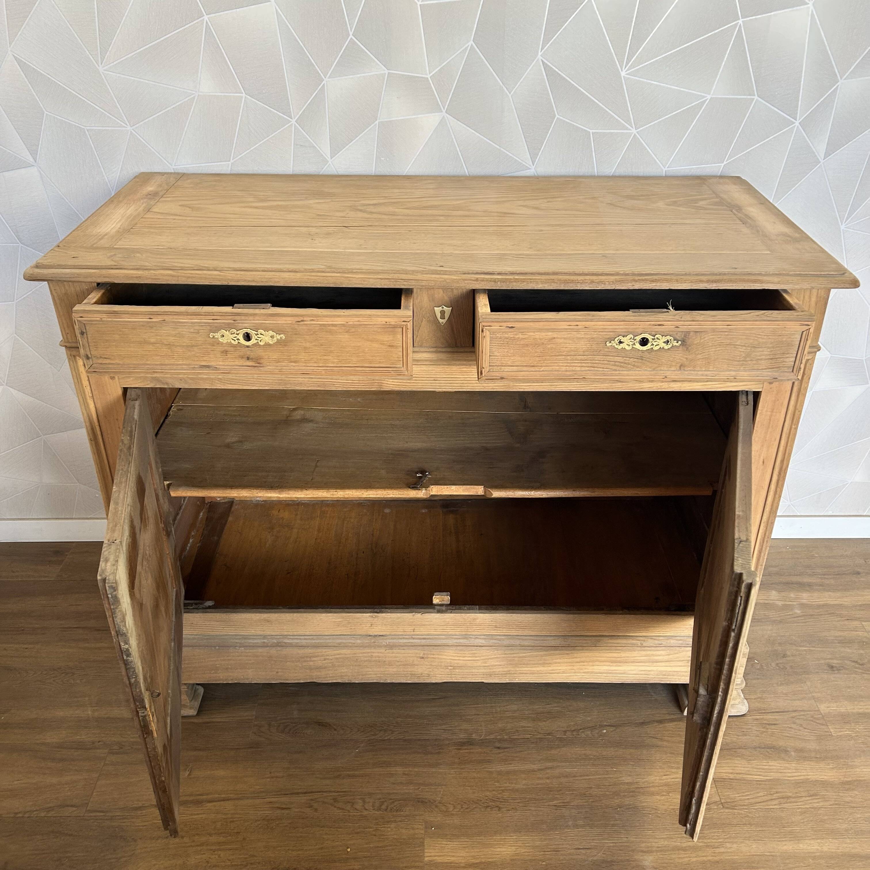 Solid stripped oak sideboard