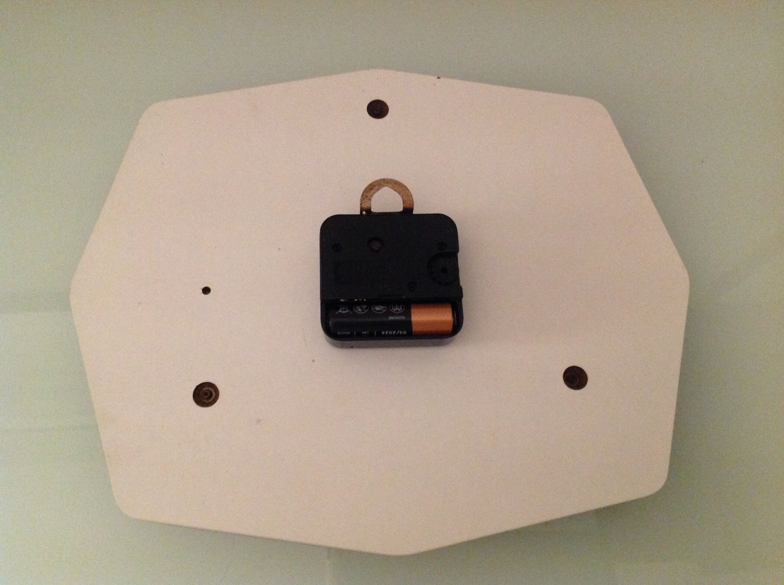 Brown formica clock by Japy 60s-70s