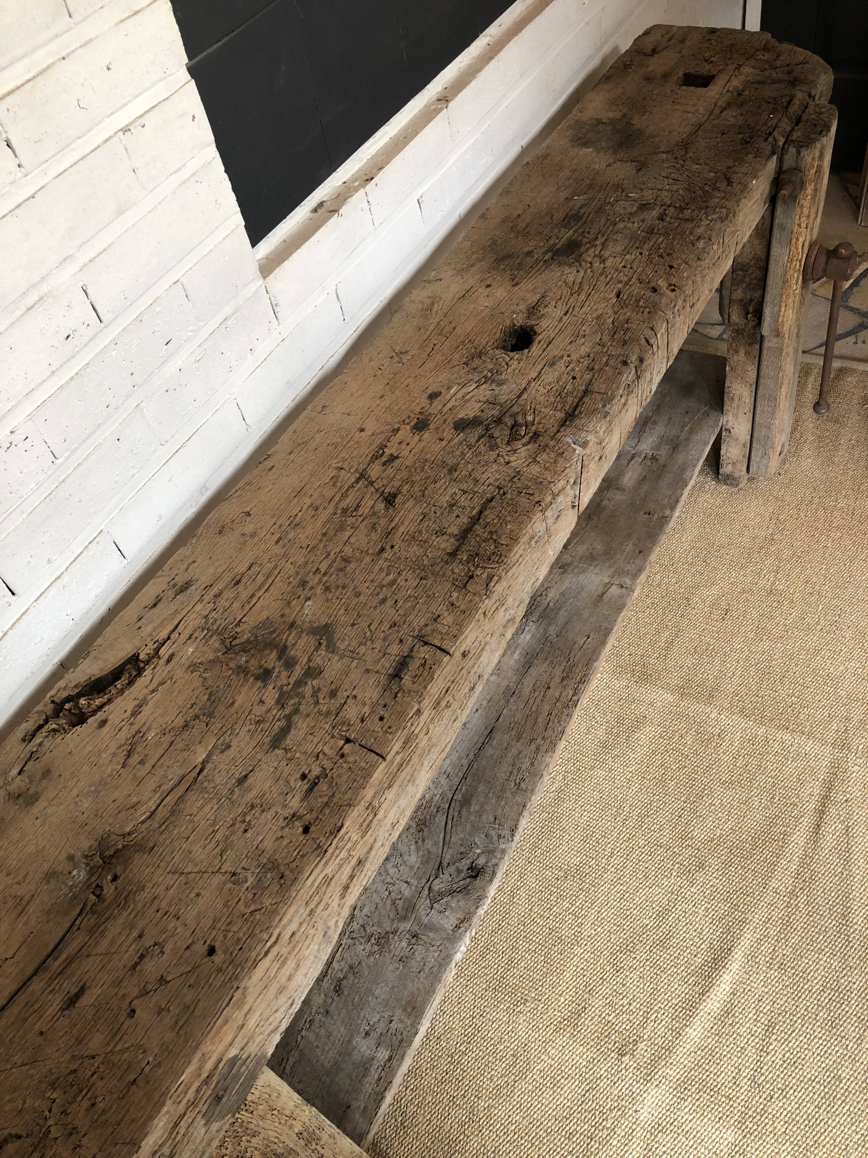 Oak carpenter's workbench