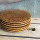 6 dessert plates or Gien cheese straw pattern