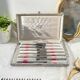 12 vintage Bakelite stainless steel knives with mother-of-pearl effect Art Deco style