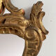 Antique mirror in stuccoed and gilded wood - rocaille style - France 50x86cm