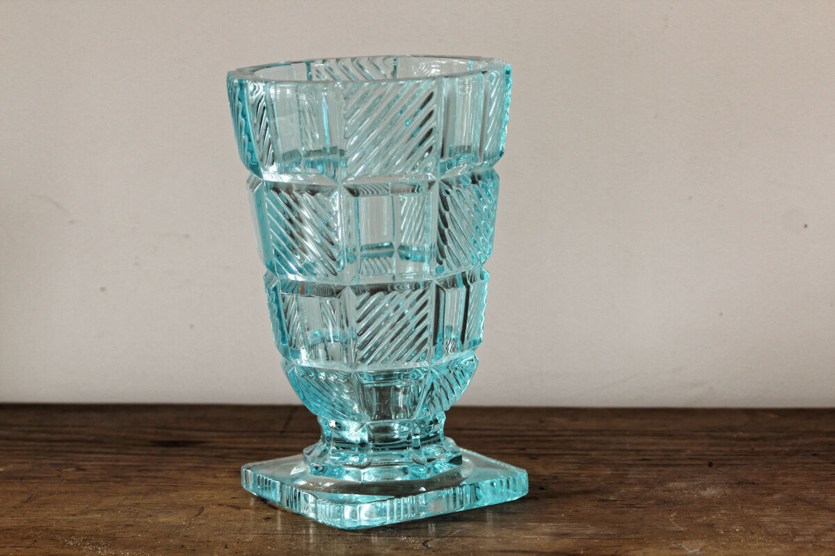 Glass vase, art deco