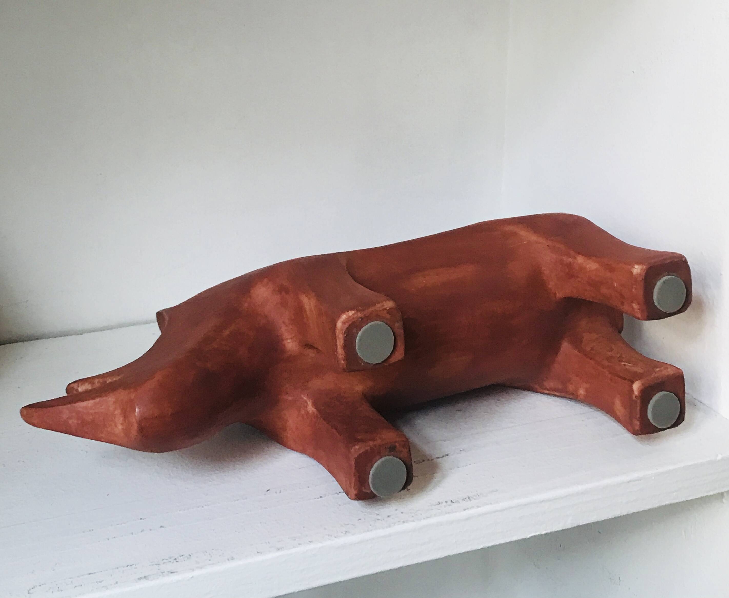 Rhinoceros terracotta resin