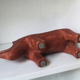 Rhinoceros terracotta resin