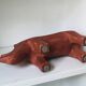 Rhinocéros résine terracotta