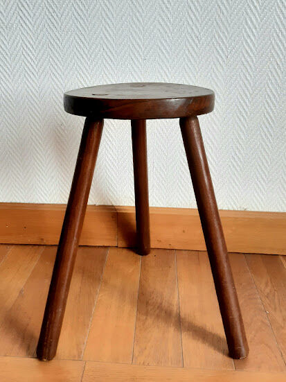 Tabouret tripode wabi sabi vers 1940