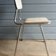 Paire de chaises de cuisine en chrome et skaï années 70