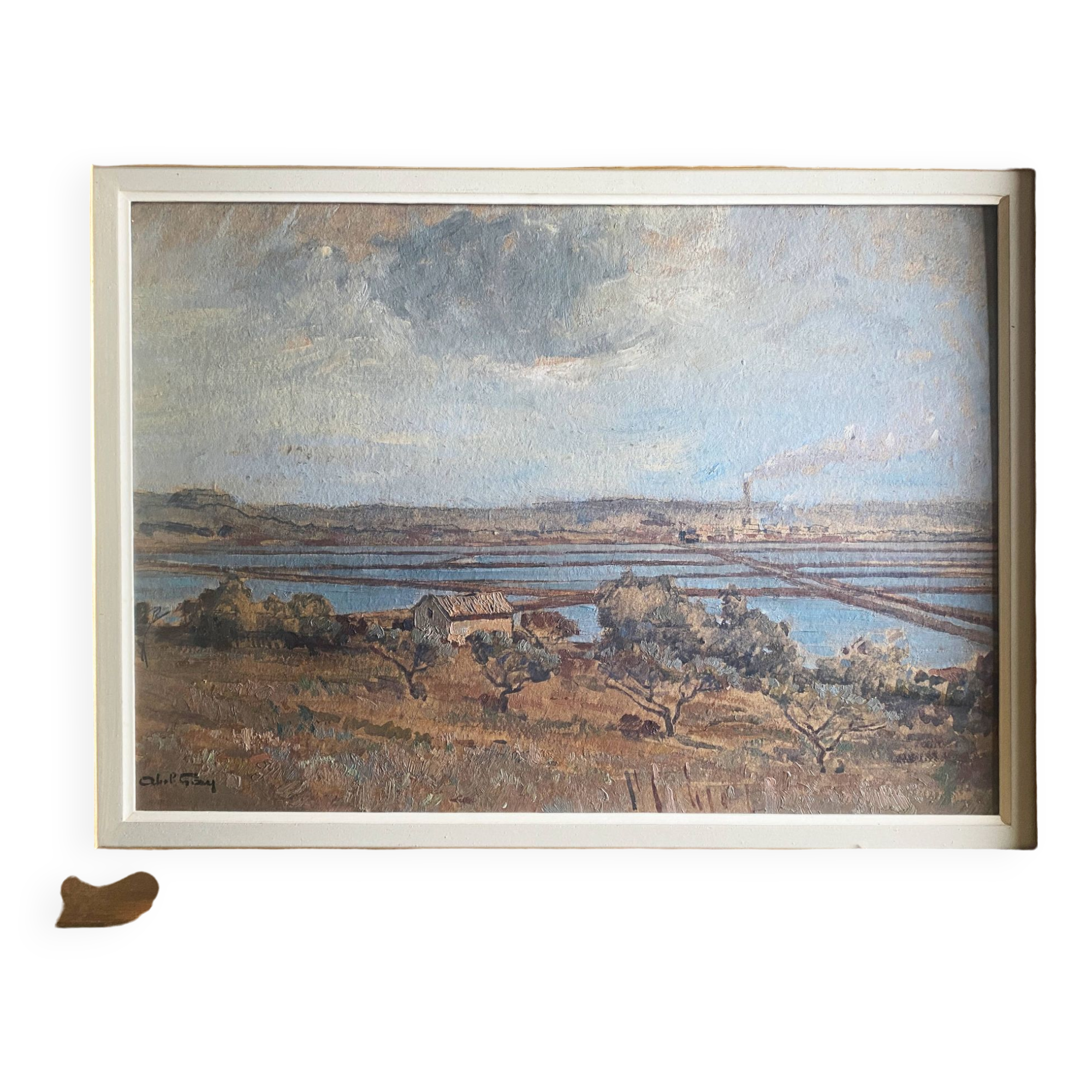 HSP painting "Salt pans at Fos-sur-mer" by Abel GAY (1877-1961)