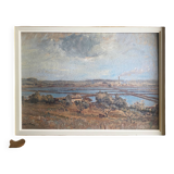 Tableau HSP "Salines à Fos-sur-mer" par Abel GAY (1877-1961)
