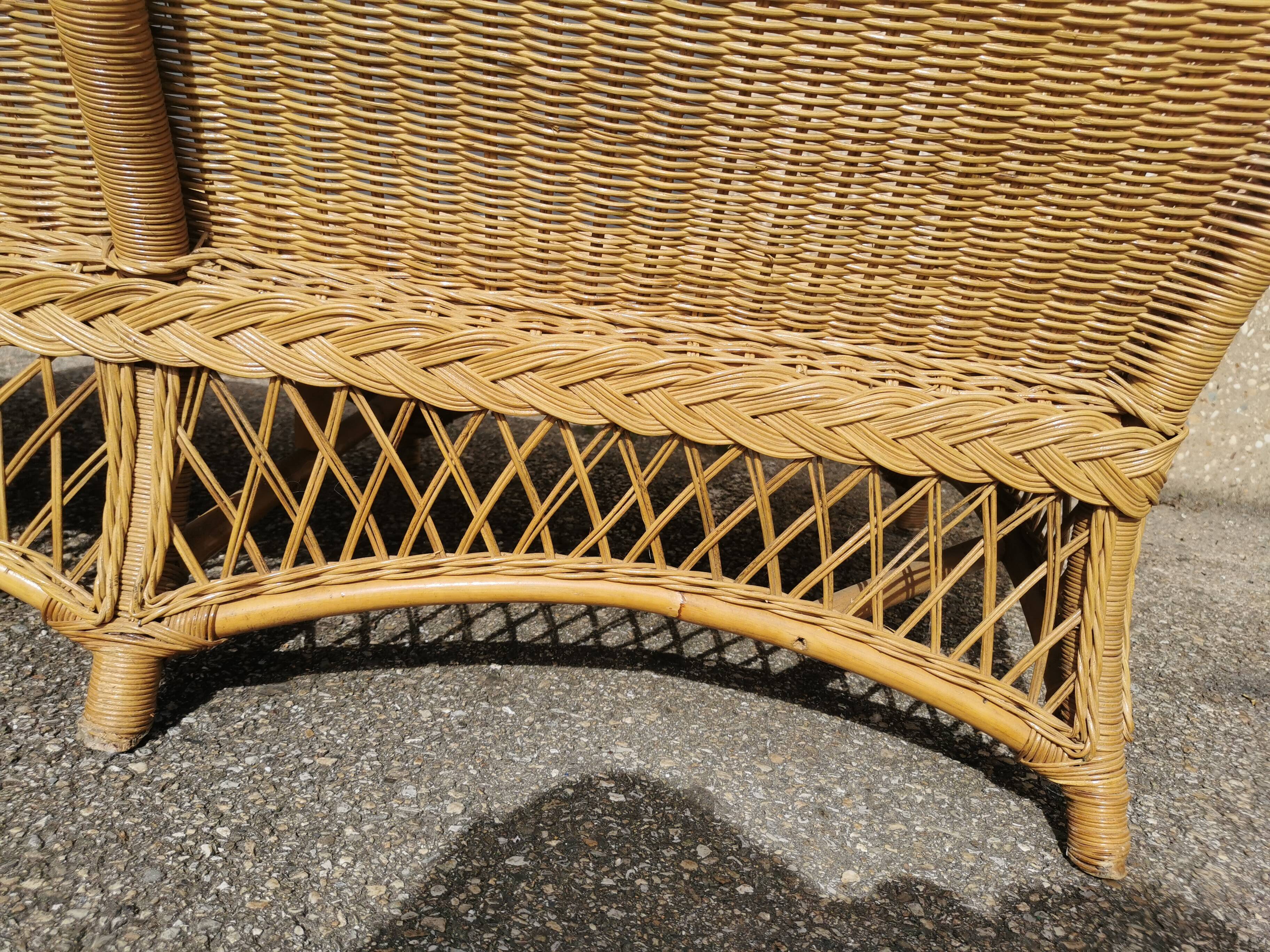 Complete rattan lounge from the 1950s