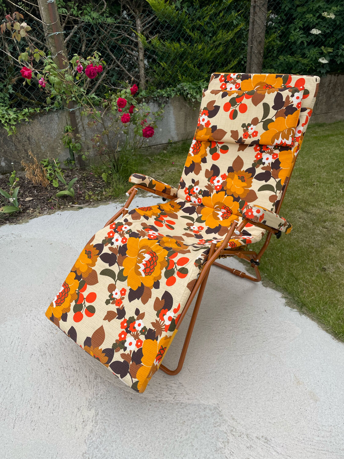 Deckchair chaise longue year 70