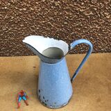 Large blue speckled model enamel pitcher