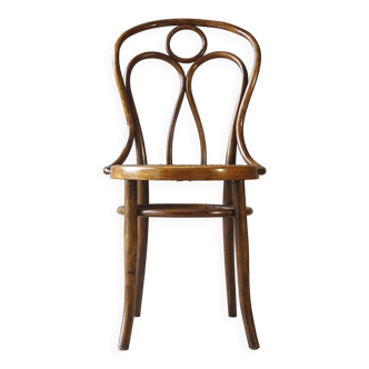 Chaise Bistrot cannée type Engelstuhl par Hofmann Autriche