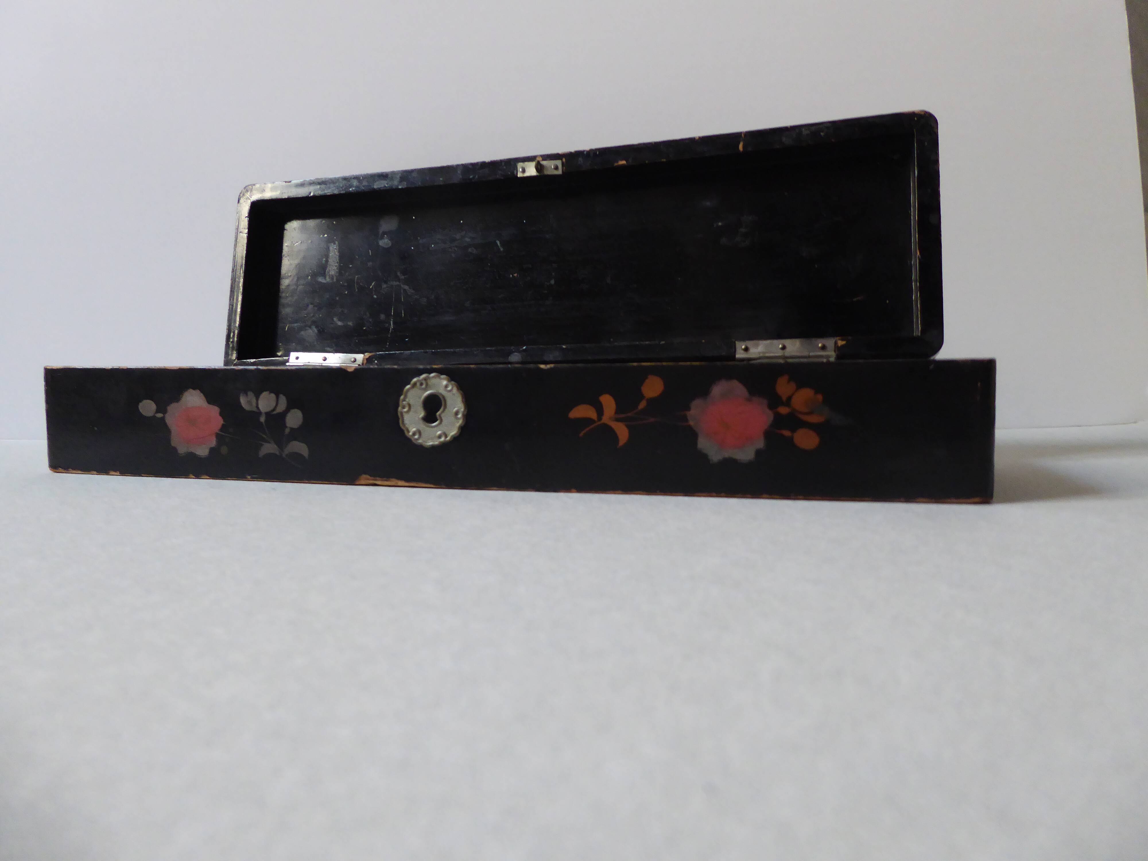 Painted and lase wooden box