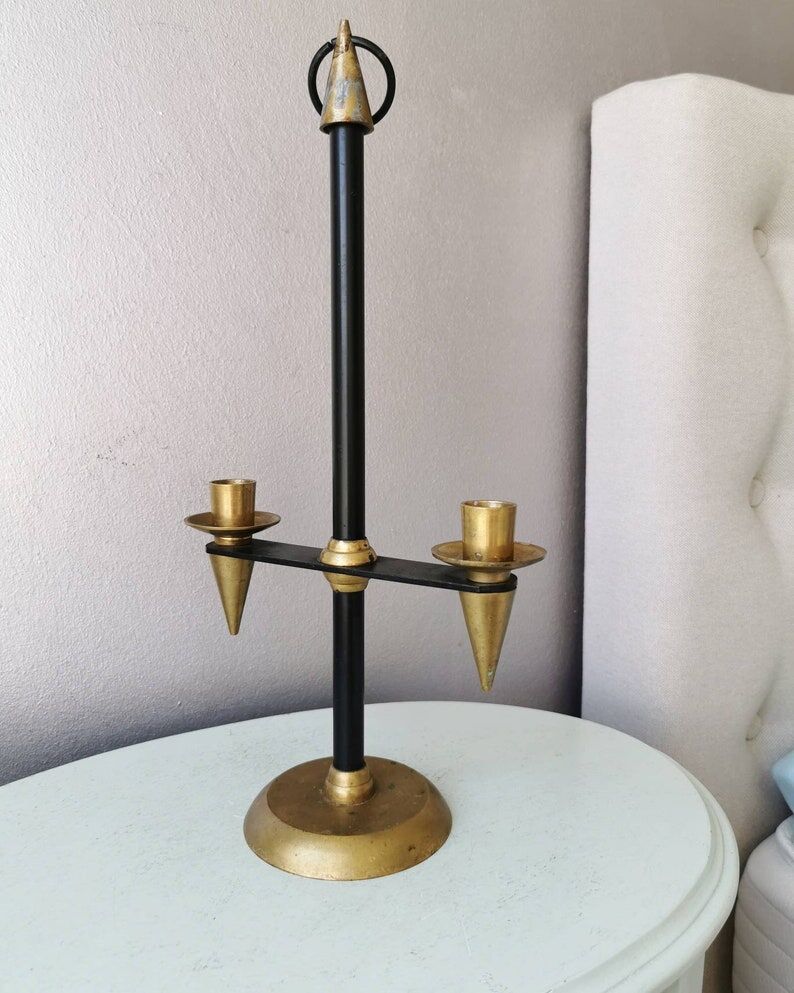 Brass chandelier, 70s